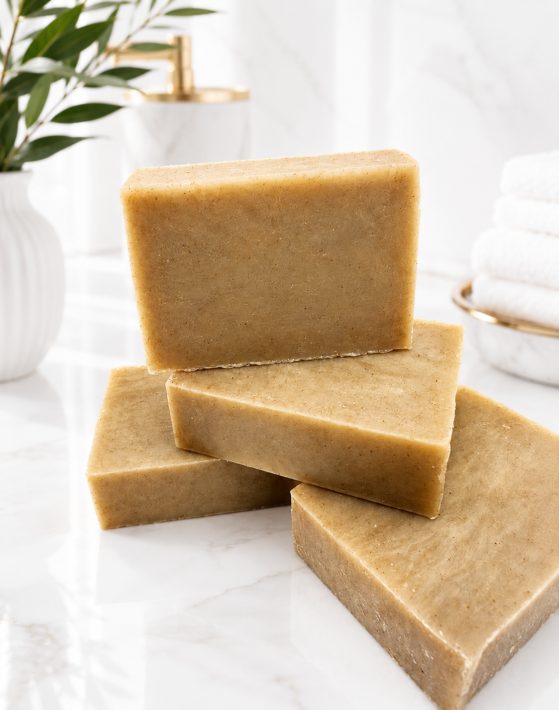 Rhassoul Aloe Soap, Unscented Natural Vegan Bar
