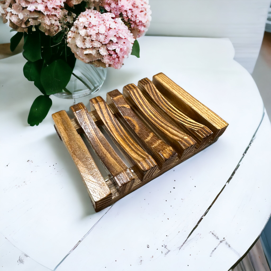 Bamboo Soap Dish – All Natural Draining Soap Holder