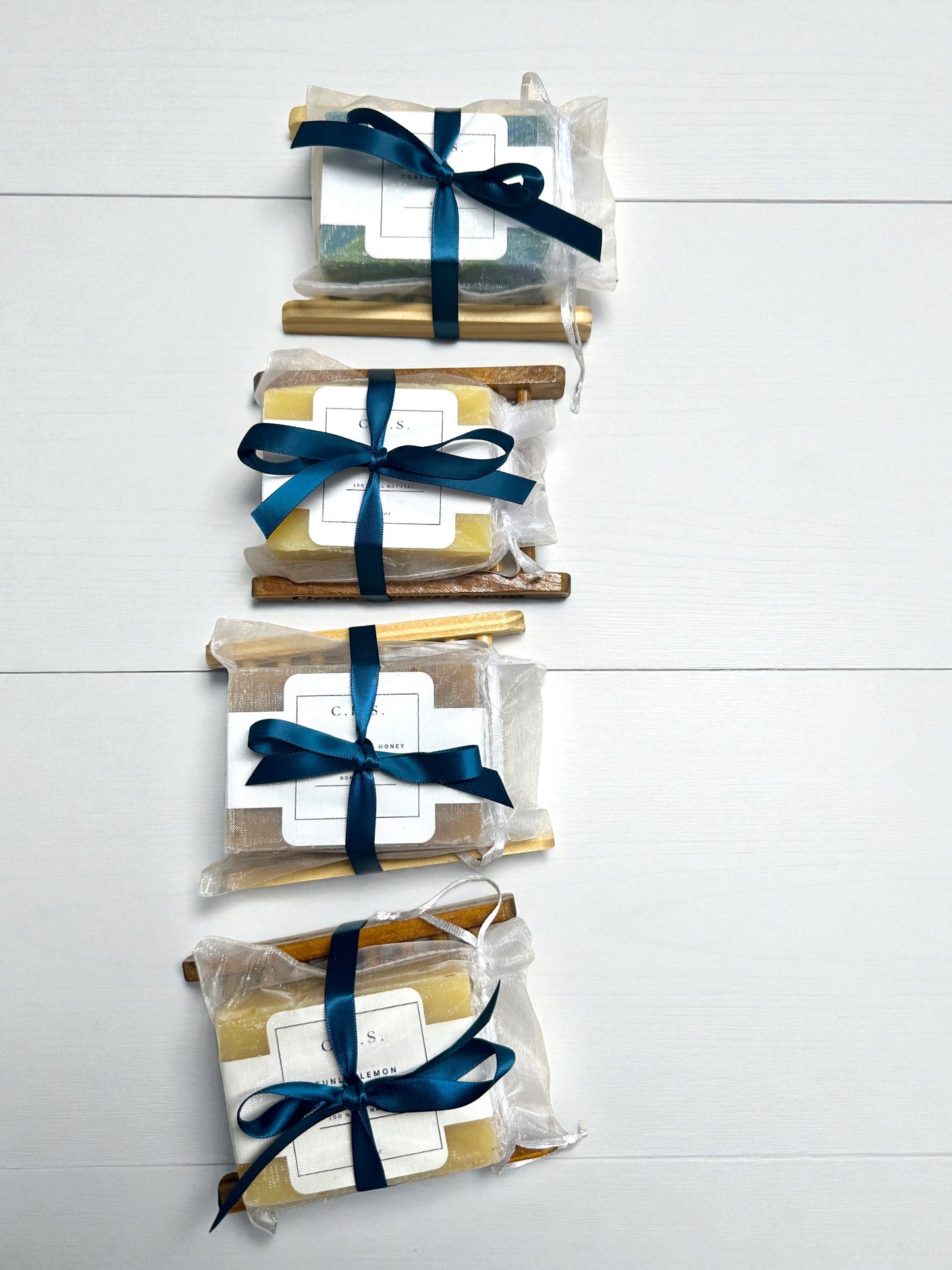 Handcrafted Soap Gift Set with Wooden Ladder