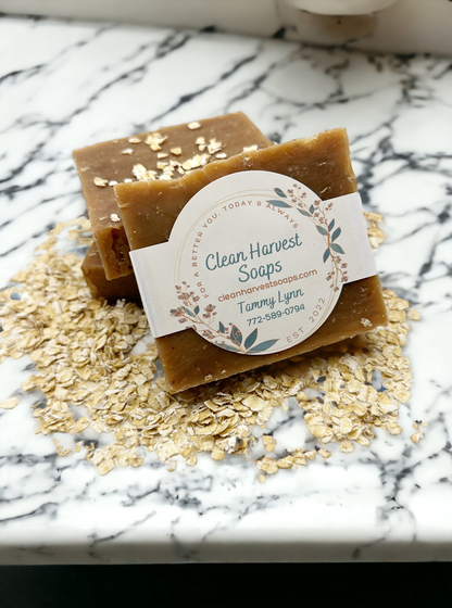 Oatmeal Milk and Honey Bar Soap (Goat Milk)