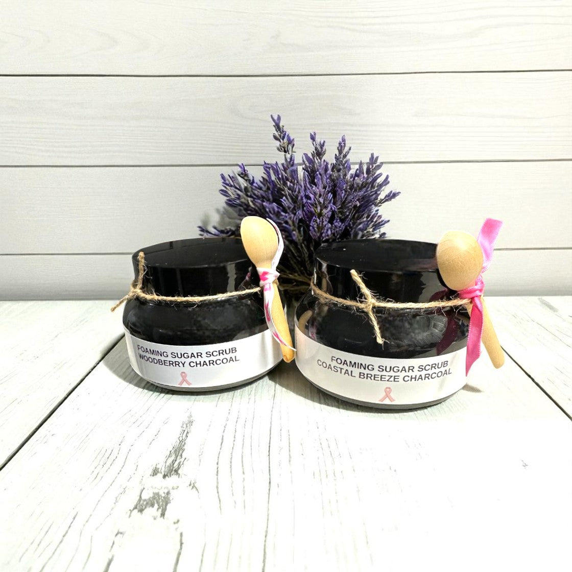 Detoxifying Charcoal Foaming Sugar Scrub (All-Natural, 8oz)