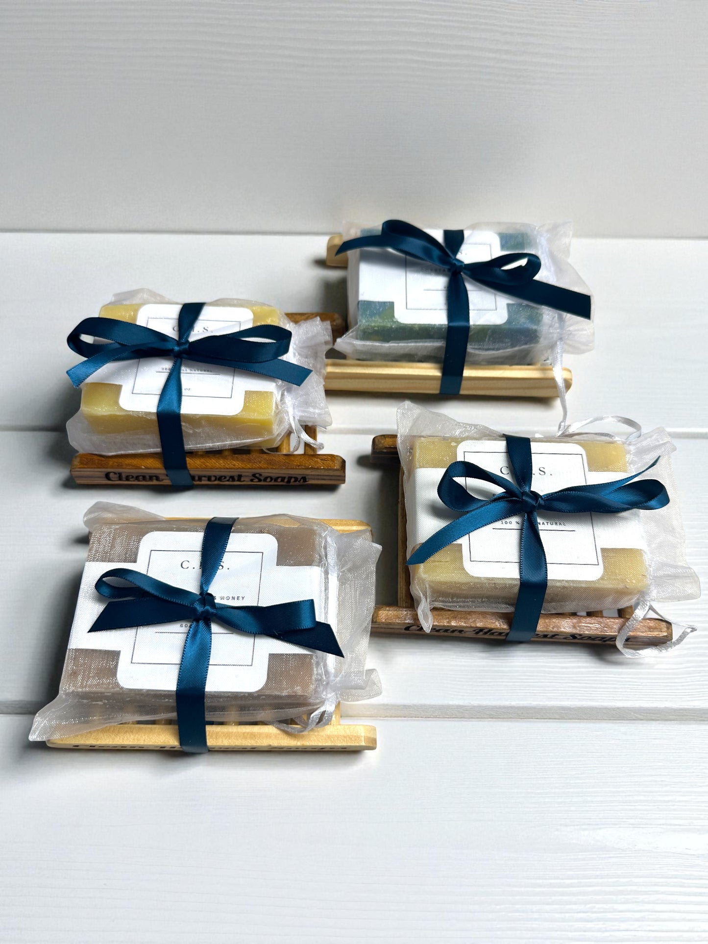 Handcrafted Soap Gift Set with Wooden Ladder